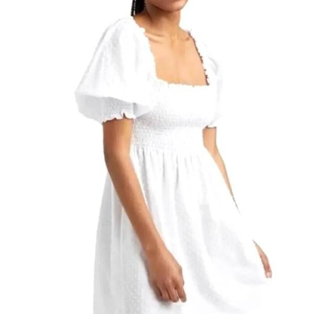 Hill house Athena Dress in white Swiss dot sz XS